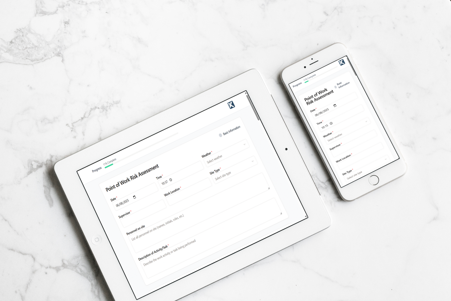 Point of work Risk Assessment App  - Kraftor Systems